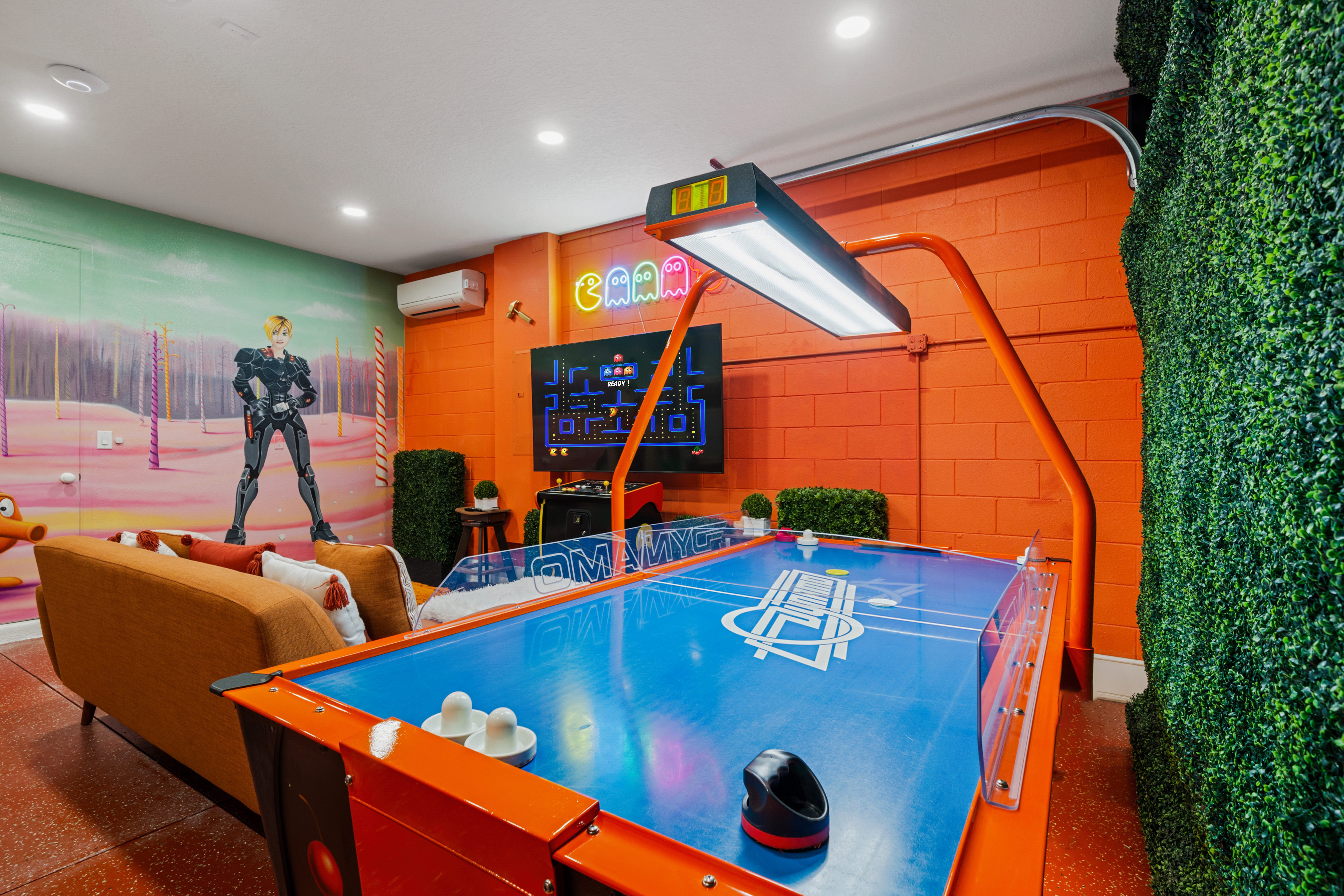 Air hockey table in game room at 450 Burma vacation rental