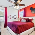 Magic Kingdom themed king bedroom at 450 Burma vacation home