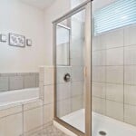 Master bathroom with modern finishes at 450 Burma vacation rental