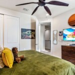 Star Wars themed king bedroom with LED star ceiling at 450 Burma vacation home